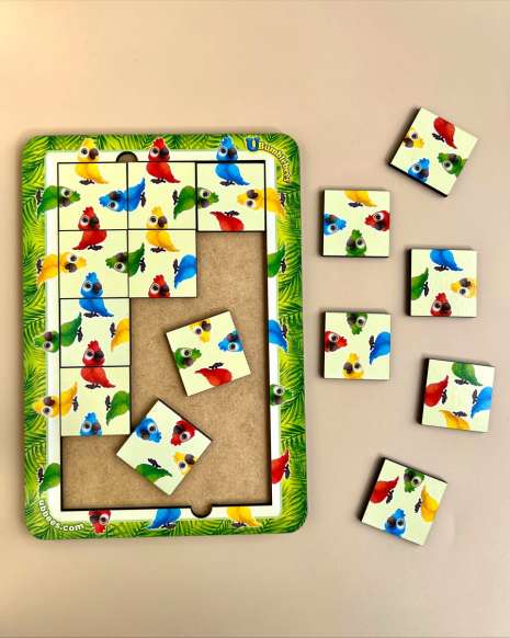 Пазл-сортер Цвет,счет и направления: попугайчики Ань-Янь ПСФ128