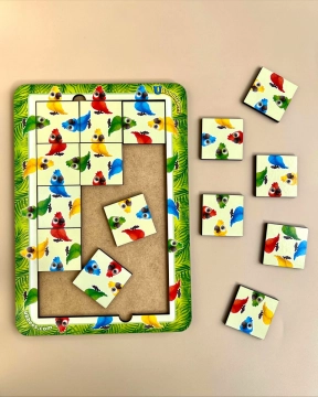 Пазл-сортер Цвет,счет и направления: попугайчики Ань-Янь ПСФ128