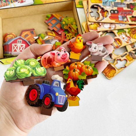 Гра з картками для розвитку просторового мислення "Панорама: ферма" Ань-Янь ПСФ130