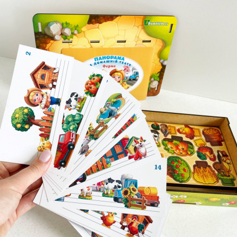 Гра з картками для розвитку просторового мислення "Панорама: ферма" Ань-Янь ПСФ130