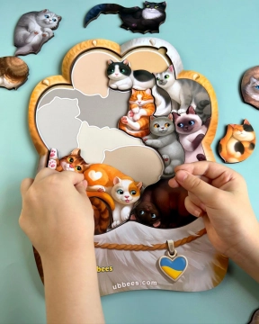 Дерев'яні пазли Котики-муркотики Ubee ПСФ133