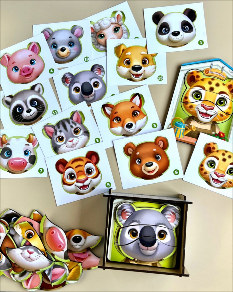 Пазл "Собери животных" Ань-Янь. ПСФ134