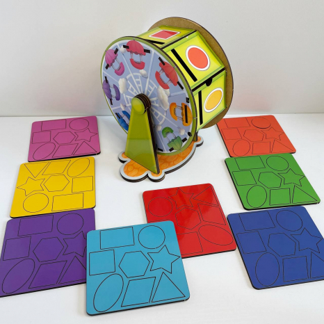 Сортер "Барабан" (геометричні фігури та кольори) Ань-Янь. ПСФ135