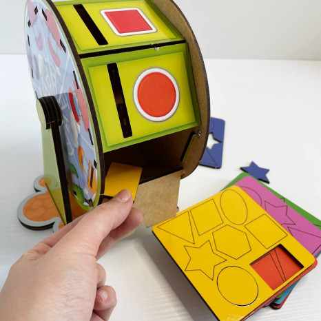 Сортер "Барабан" (геометричні фігури та кольори) Ань-Янь. ПСФ135