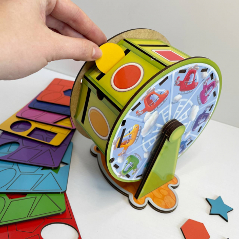 Сортер "Барабан" (геометричні фігури та кольори) Ань-Янь. ПСФ135