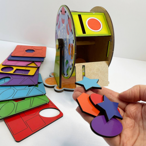 Сортер "Барабан" (геометричні фігури та кольори) Ань-Янь. ПСФ135