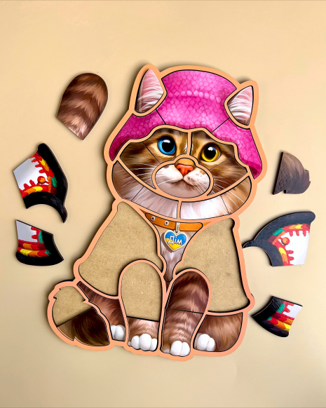 Контурний пазл Український котик ПСФ136 Ань-Янь