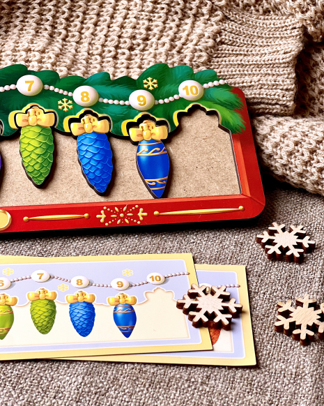 Игра с карточками "Елочная веточка с украшениями", Ubee, ПСФ139