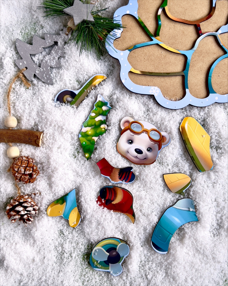 Контурний пазл "Ведмедик" Ань-Янь. ПСФ143