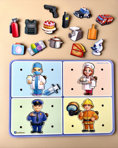 Деревянная игра – сортер Профессии Ань-Янь ПСФ160