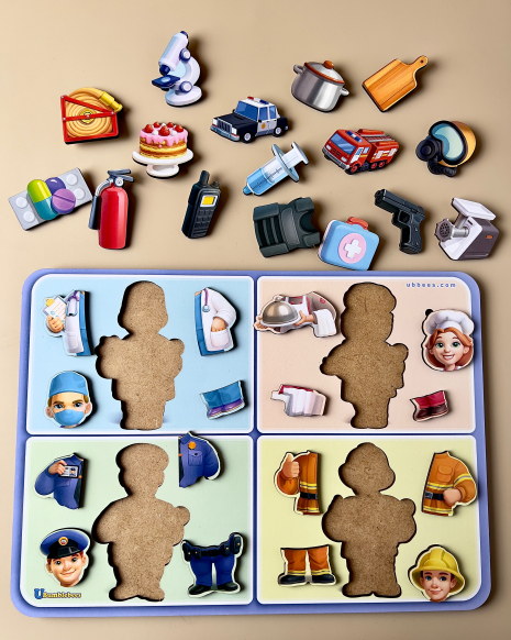 Деревянная игра – сортер Профессии Ань-Янь ПСФ160