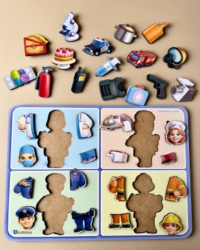 Деревянная игра – сортер Профессии Ань-Янь ПСФ160