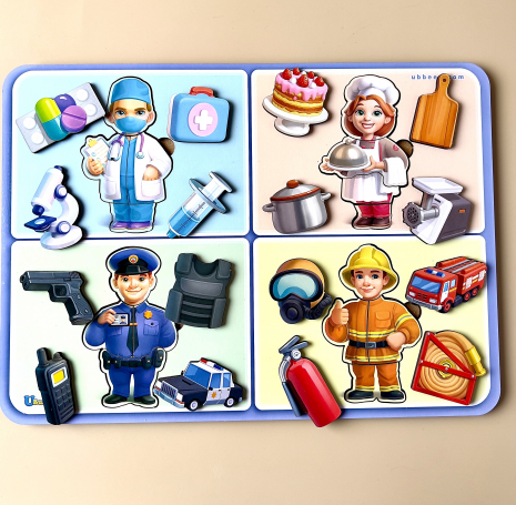 Деревянная игра – сортер Профессии Ань-Янь ПСФ160