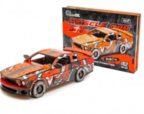 Дерев'яний 3D конструктор "Muscle Car", 162 деталі, PuzzleOk. Puz-00641