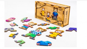 Дерев'яна одягайка "Ведмедики " ТМ PuzzleOK 42121