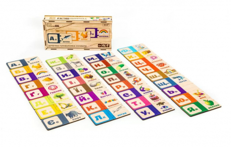 Дерев'яна головоломка з буквами від PuzzleOk. Puz-22335