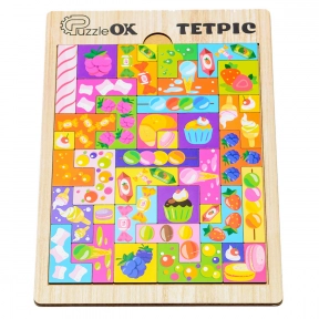Развивающая деревянная игрушка "Тетрис Сладости" Puz-22923 PuzzleOk