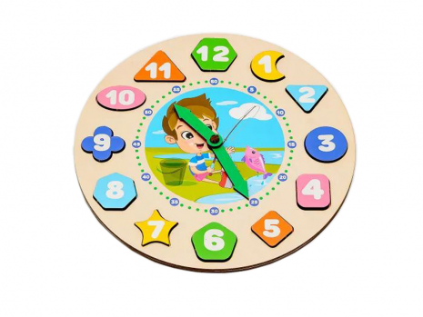 Деревянный сортер "Часы" для мальчиков Puz-22935 PuzzleOk