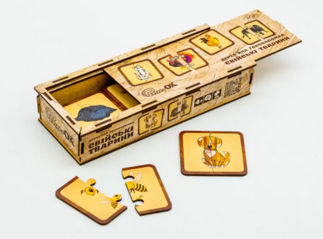 Дерев'яна головоломка "Свійські тварини" PuzzleOk. Puz-37351