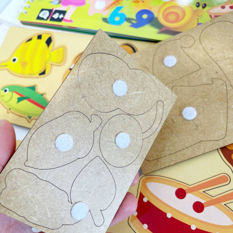 Розвиваюча книга на липучках з дерев'яними елементами Puz-88891 PuzzleOk