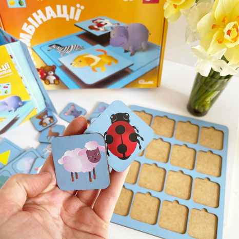 Дерев'яна розвиваюча гра "Комбінації" Puz-88894 PuzzleOK