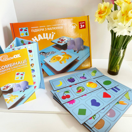 Дерев'яна розвиваюча гра "Комбінації" Puz-88894 PuzzleOK