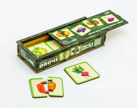 Дерев'яна головоломка "Овочі" PuzzleOk. Puz-95963