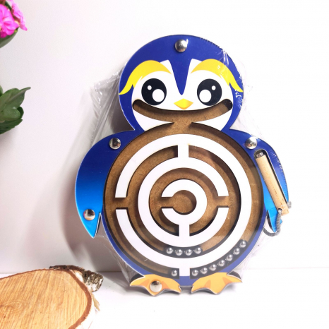 Логічна гра лабіринт "Монтессорі Пінгвін",  26*16 см, PuzzleOk. Puzz-3030969