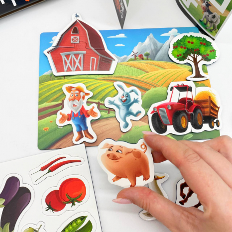 Магнітна гра Ферма QB600-003 (32 магніти та магнітна дошка )