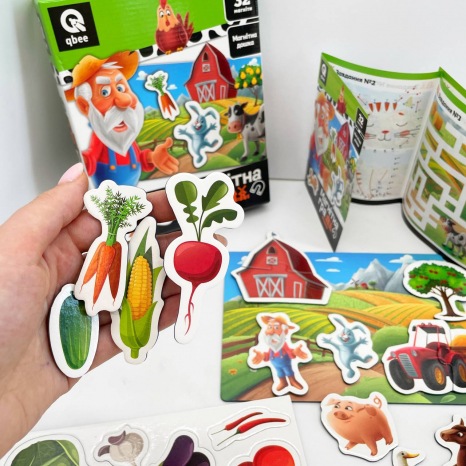 Магнітна гра Ферма QB600-003 (32 магніти та магнітна дошка )