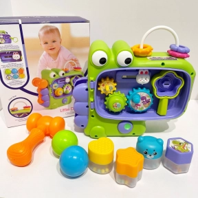 Логический тактильный сортер со стучалкой Динозавр QX-91210E