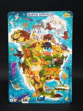 Картонні пазли в рамці Материки Північна Америка / Континенти Північна Америка 53 дет Додо / Dodo