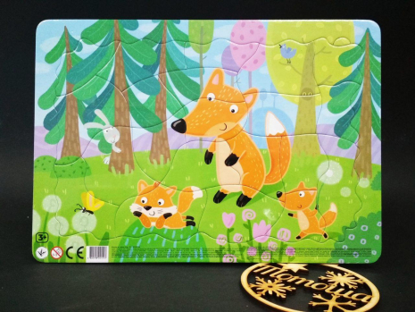 Картонні пазли в рамці Лисята (21 дет.), Додо / Dodo, R300184