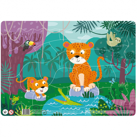 Картонні пазли в рамці Леопарди (21 дет.), Додо / Dodo (аналог Ларсен)