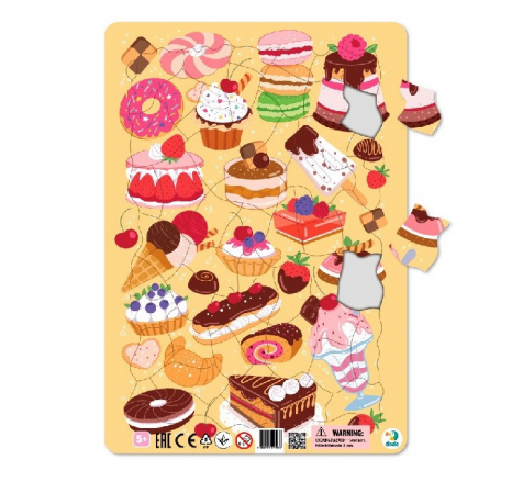 Картонные пазлы в рамке Сладости(53 дет.), Додо / Dod