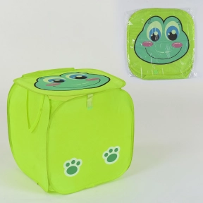 Корзина для игрушек с крышкой Зеленый лягушонок, С 36581
