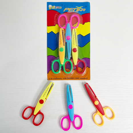 Набір фігурних ножиць 3 шт, 13,5 см, С 36973