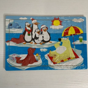 Деревянный пазл в рамке Отдых в Арктике, 30 деталей