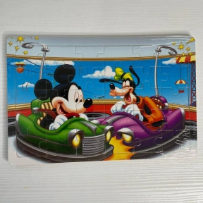 Дерев'яний пазл у рамці Міккі та Гуффі, 30 деталей