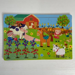 Дерев'яний пазл у рамці Ферма, 30 деталей