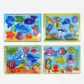 Дерев'яна іграшка об'ємна Магнітна риболовля