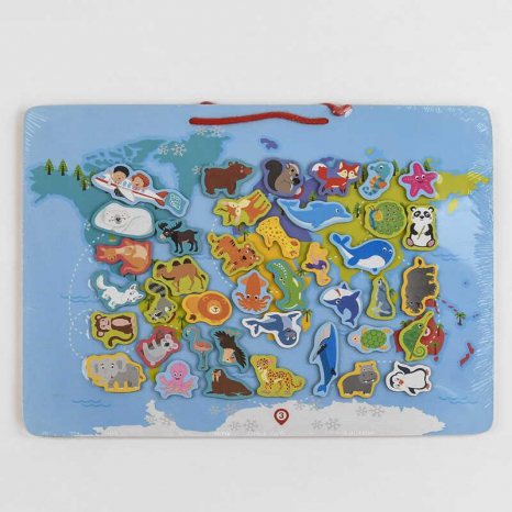 Магнітна дошка Тварини 40 магнітів С 49867