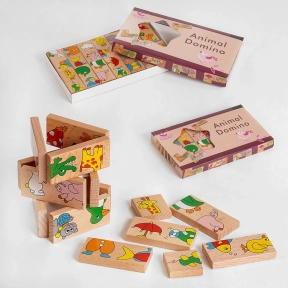 Дерев'яне доміно половинки, логічні ланцюжки С 51376