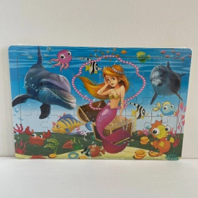 Деревянный пазл в рамке, 30 деталей "Русалка"