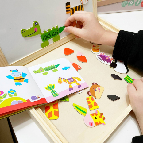 Двостороння магнітна дошка для малювання з магнітною мозаїкою С 64031