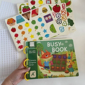 Розвиваюча логічна книжка  з липучками С 65416