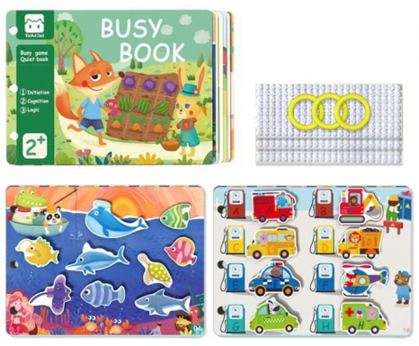 Розвиваюча логічна книжка  з липучками С 65416