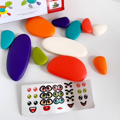 Гра "камінці-брязкальця", 11 шт., налипки, S-A111