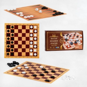 Шашки, шахи, нарди 3 в 1 S0003 M Toys