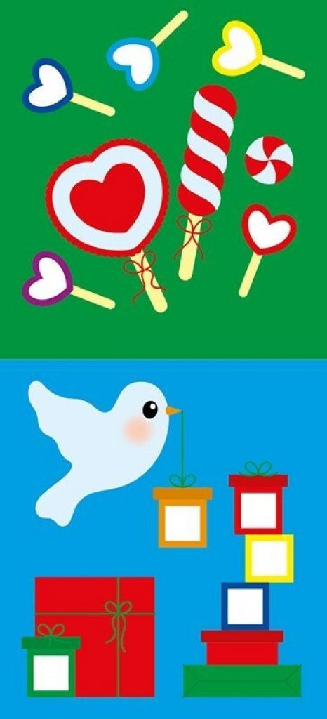 Мозаїка з наліпок : Ялинка. Форма